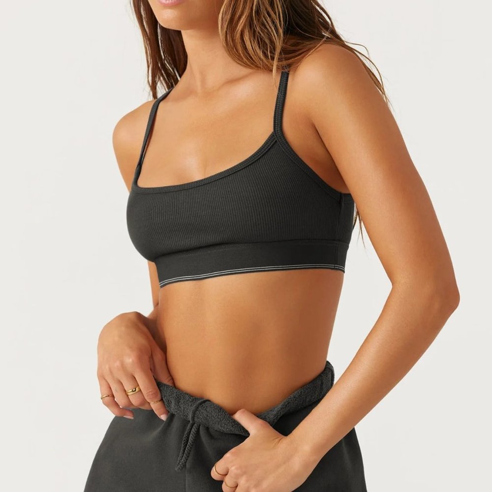 JOAH BROWN | ESSENTIAL BRA FLEXRIB | VINTAGE BLACK SZ X/S